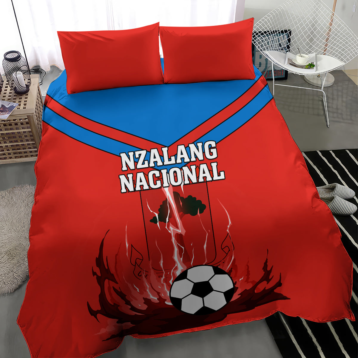 Equatorial Guinea Football Bedding Set Come On Nzalang Nacional - Wonder Print Shop