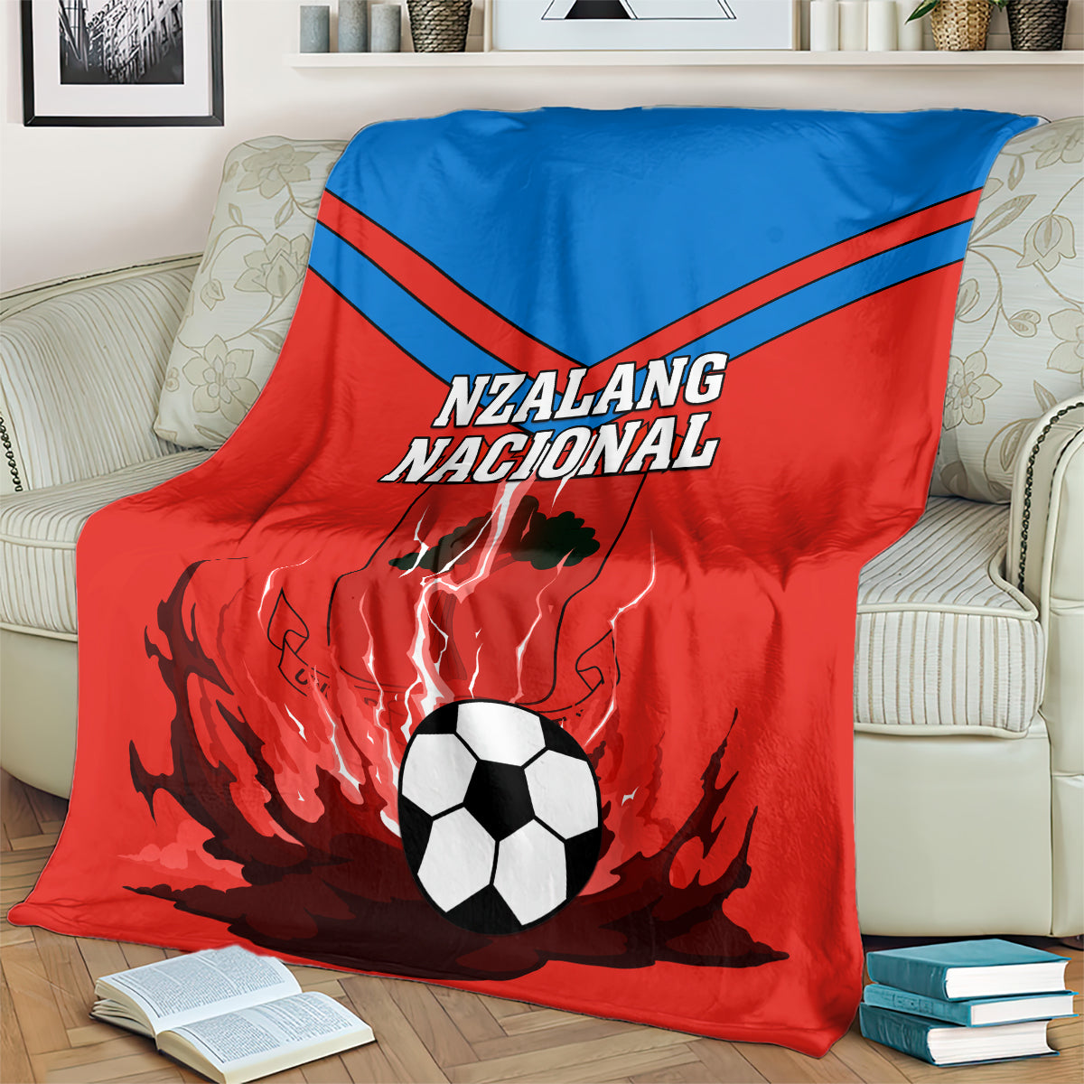 Equatorial Guinea Football Blanket Come On Nzalang Nacional