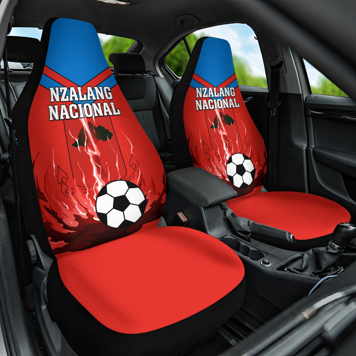 Equatorial Guinea Football Car Seat Cover Come On Nzalang Nacional