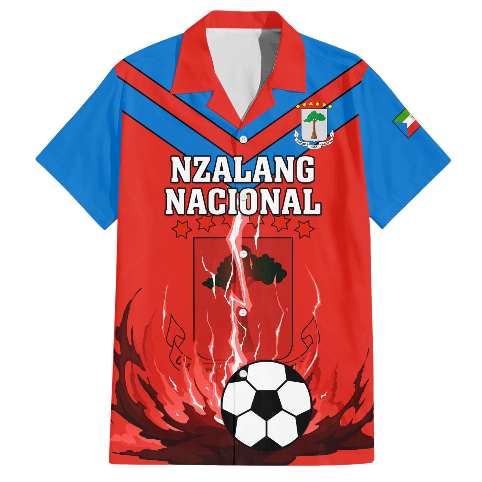 Equatorial Guinea Football Hawaiian Shirt Come On Nzalang Nacional - Wonder Print Shop