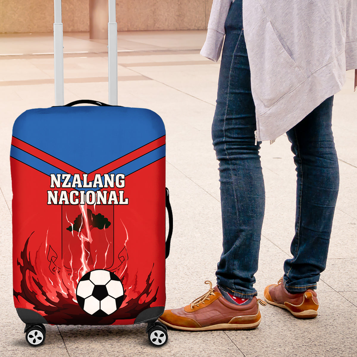 Equatorial Guinea Football Luggage Cover Come On Nzalang Nacional