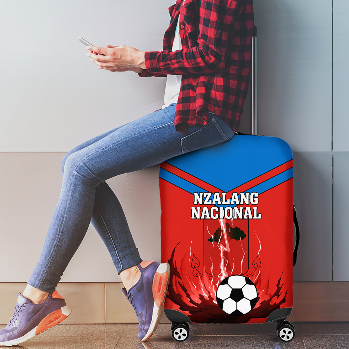 Equatorial Guinea Football Luggage Cover Come On Nzalang Nacional - Wonder Print Shop