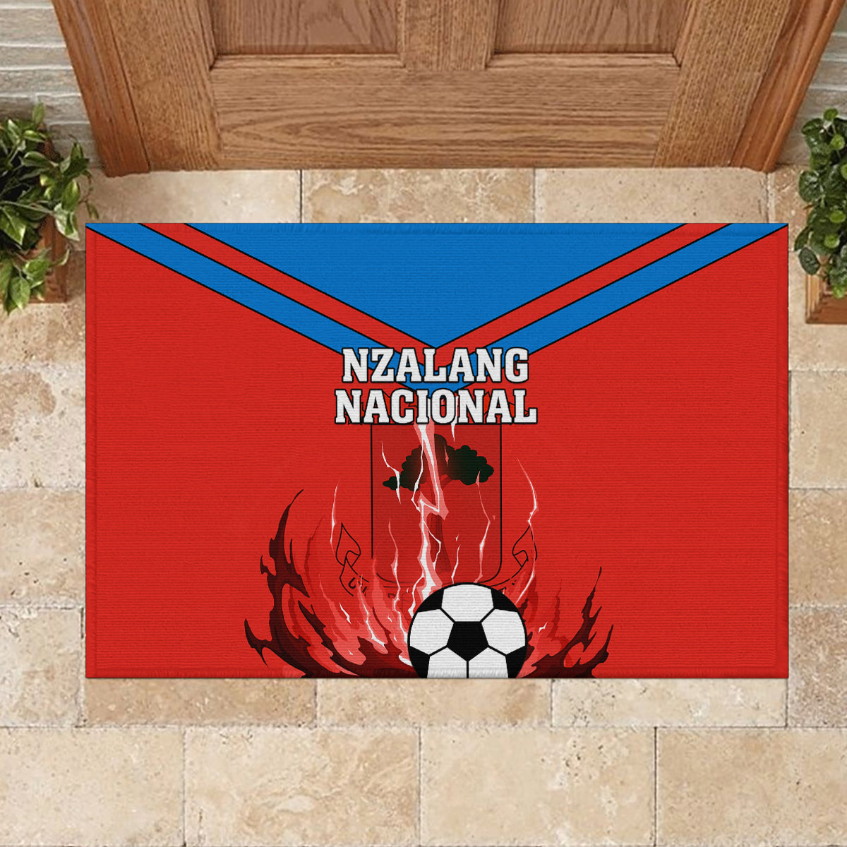 Equatorial Guinea Football Rubber Doormat Come On Nzalang Nacional - Wonder Print Shop