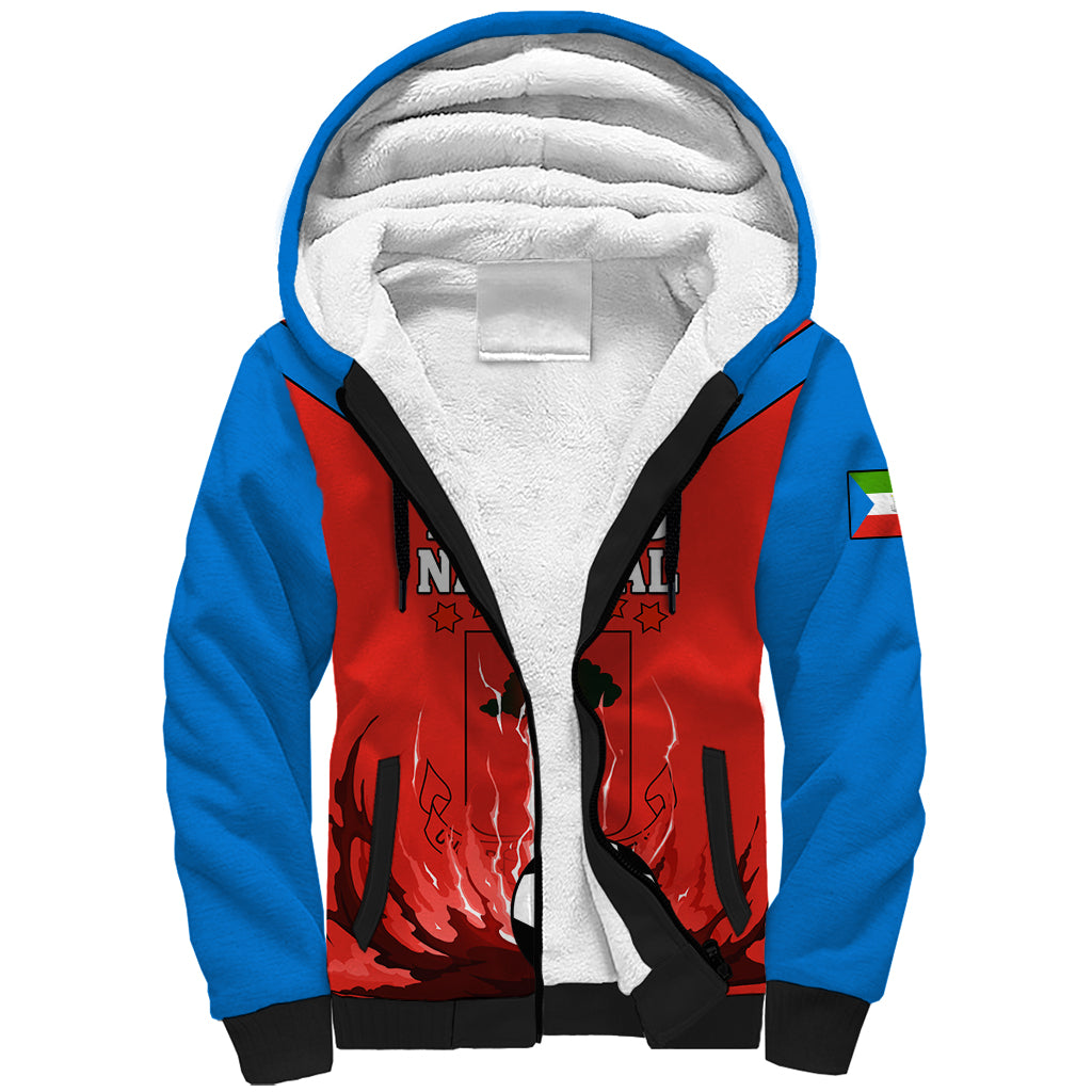 Equatorial Guinea Football Sherpa Hoodie Come On Nzalang Nacional - Wonder Print Shop