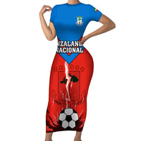Equatorial Guinea Football Short Sleeve Bodycon Dress Come On Nzalang Nacional - Wonder Print Shop