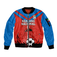Equatorial Guinea Football Sleeve Zip Bomber Jacket Come On Nzalang Nacional - Wonder Print Shop