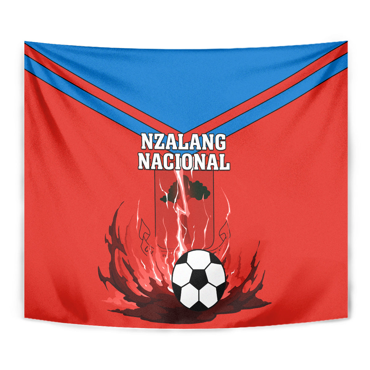 Equatorial Guinea Football Tapestry Come On Nzalang Nacional - Wonder Print Shop