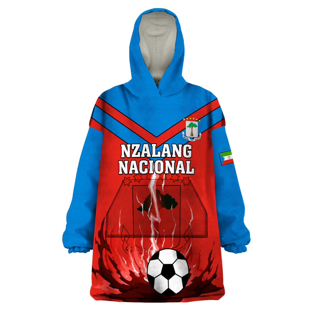Equatorial Guinea Football Wearable Blanket Hoodie Come On Nzalang Nacional - Wonder Print Shop