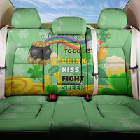 Saint Patrick Day Back Car Seat Cover Shamrock To Do List - Wonder Print Shop