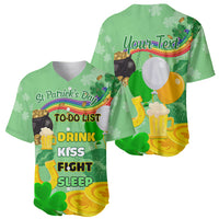 Saint Patrick Day Baseball Jersey Shamrock To Do List - Wonder Print Shop