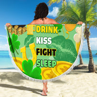 Saint Patrick Day Beach Blanket Shamrock To Do List - Wonder Print Shop