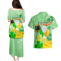 Saint Patrick Day Couples Matching Puletasi and Hawaiian Shirt Shamrock To Do List - Wonder Print Shop