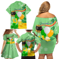 Saint Patrick Day Family Matching Off Shoulder Short Dress and Hawaiian Shirt Shamrock To Do List - Wonder Print Shop