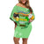 Saint Patrick Day Family Matching Off Shoulder Short Dress and Hawaiian Shirt Shamrock To Do List - Wonder Print Shop