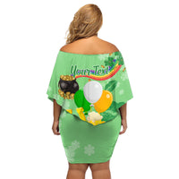 Saint Patrick Day Family Matching Off Shoulder Short Dress and Hawaiian Shirt Shamrock To Do List - Wonder Print Shop
