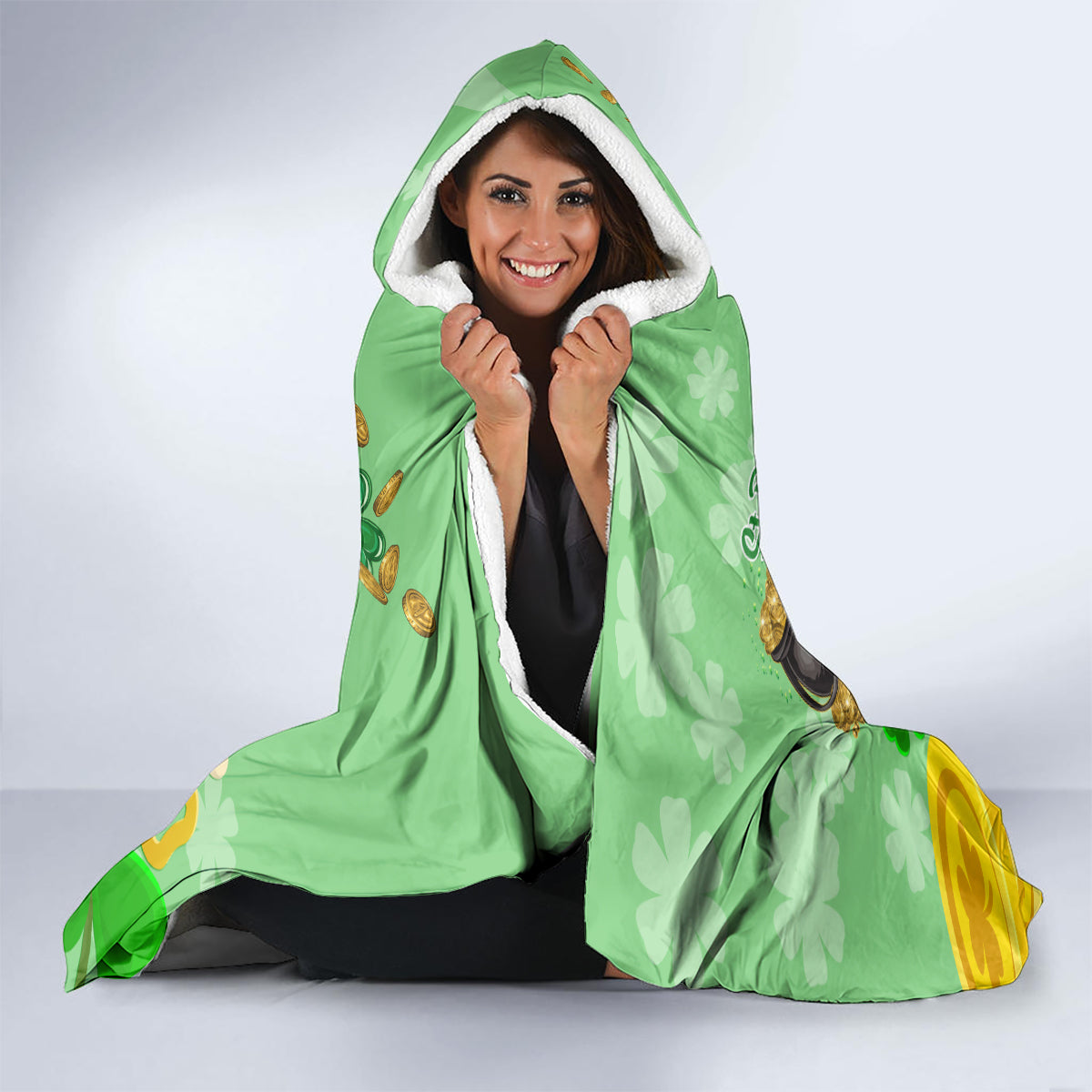 Saint Patrick Day Hooded Blanket Shamrock To Do List