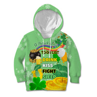 Saint Patrick Day Kid Hoodie Shamrock To Do List - Wonder Print Shop