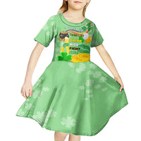 Saint Patrick Day Kid Short Sleeve Dress Shamrock To Do List - Wonder Print Shop