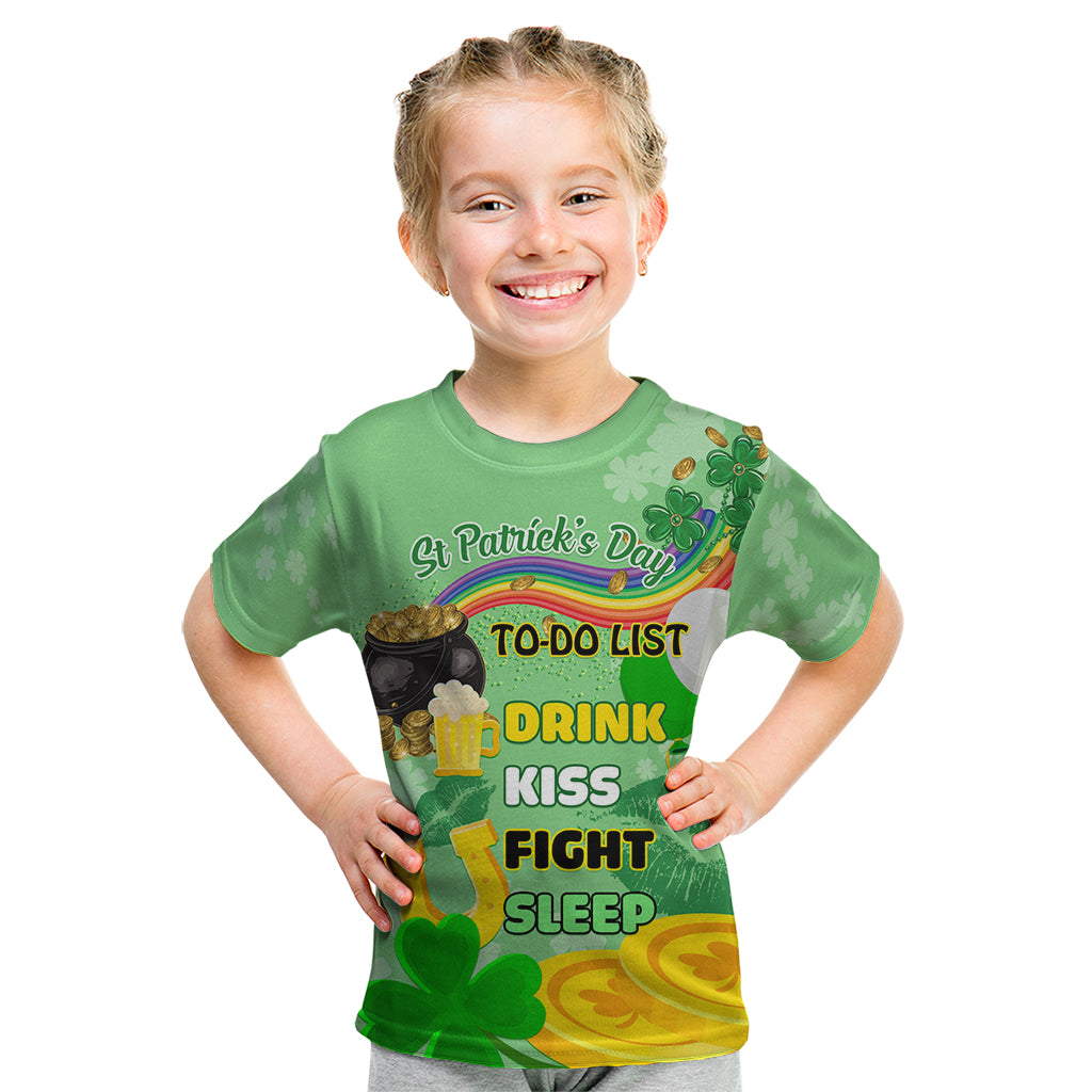 Saint Patrick Day Kid T Shirt Shamrock To Do List - Wonder Print Shop