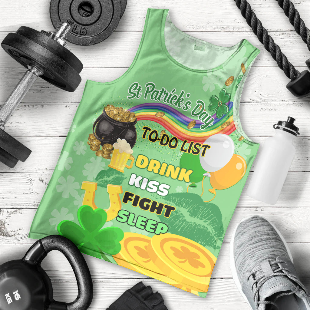 Saint Patrick Day Men Tank Top Shamrock To Do List - Wonder Print Shop