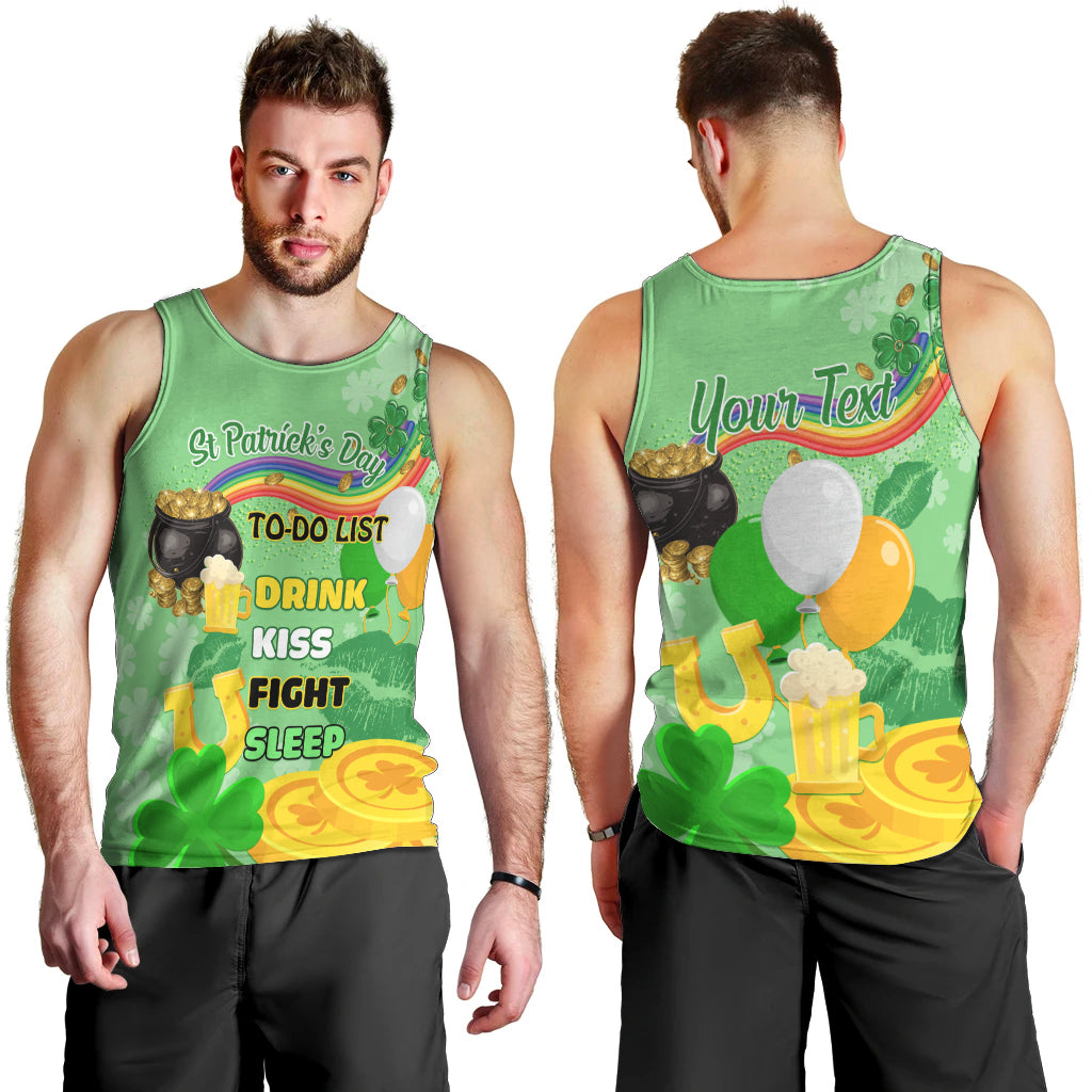 Saint Patrick Day Men Tank Top Shamrock To Do List - Wonder Print Shop