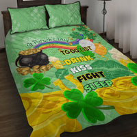 Saint Patrick Day Quilt Bed Set Shamrock To Do List - Wonder Print Shop