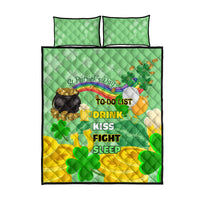 Saint Patrick Day Quilt Bed Set Shamrock To Do List - Wonder Print Shop