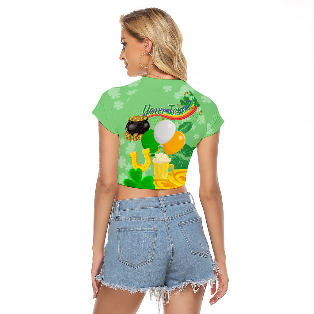 Saint Patrick Day Raglan Cropped T Shirt Shamrock To Do List - Wonder Print Shop