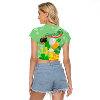 Saint Patrick Day Raglan Cropped T Shirt Shamrock To Do List - Wonder Print Shop
