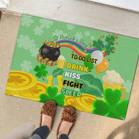 Saint Patrick Day Rubber Doormat Shamrock To Do List - Wonder Print Shop