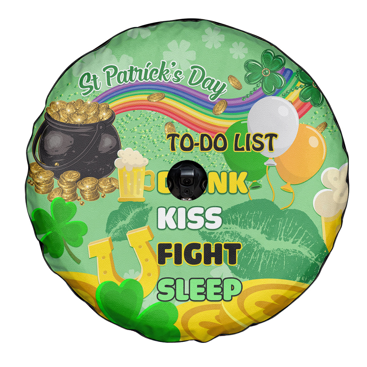 Saint Patrick Day Spare Tire Cover Shamrock To Do List - Wonder Print Shop