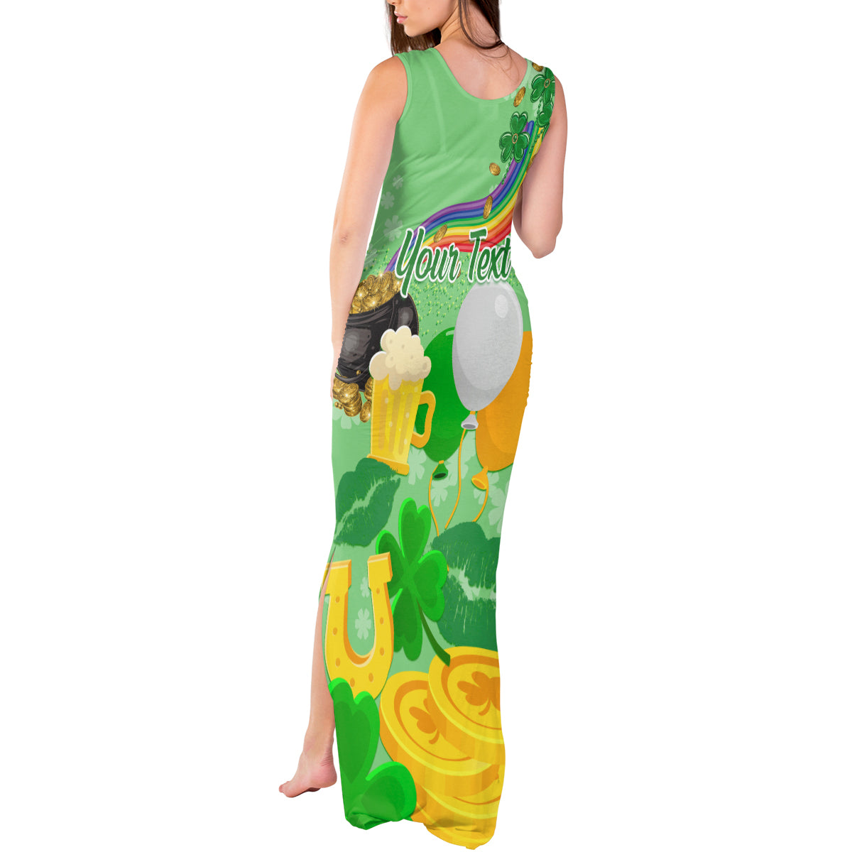 Saint Patrick Day Tank Maxi Dress Shamrock To Do List - Wonder Print Shop