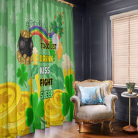 Saint Patrick Day Window Curtain Shamrock To Do List - Wonder Print Shop