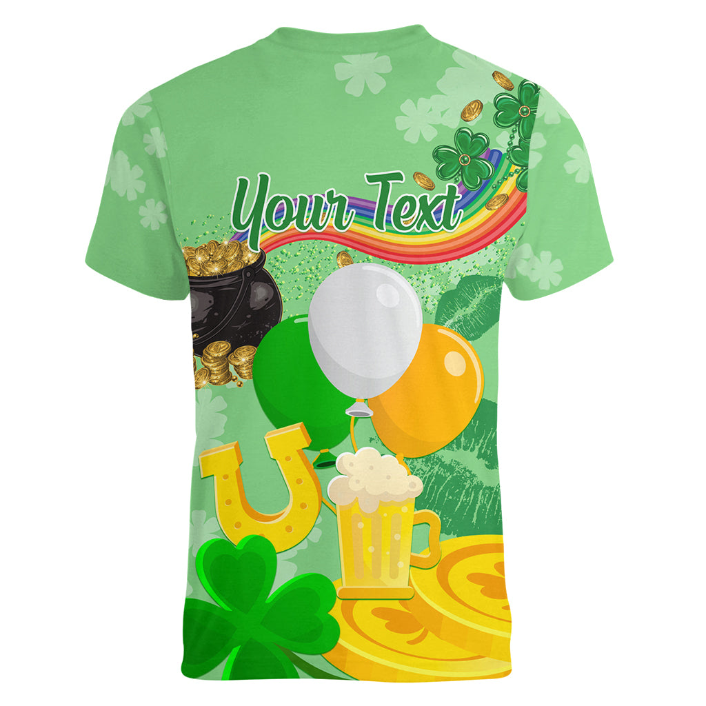 Saint Patrick Day Women V Neck T Shirt Shamrock To Do List - Wonder Print Shop