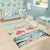 Bonaire Flamingos Area Rug Summer Time Beach Concept