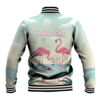 Personalised Bonaire Flamingos Baseball Jacket Summer Time Beach Concept