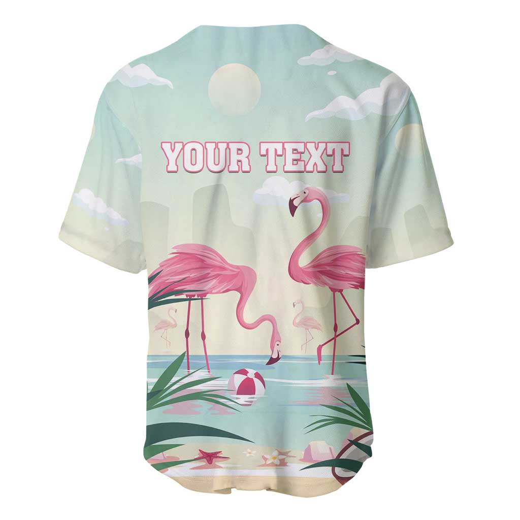Personalised Bonaire Flamingos Baseball Jersey Summer Time Beach Concept