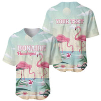 Personalised Bonaire Flamingos Baseball Jersey Summer Time Beach Concept