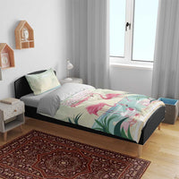 Bonaire Flamingos Bedding Set Summer Time Beach Concept