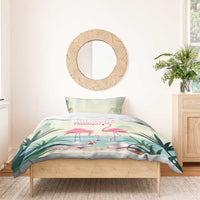 Bonaire Flamingos Bedding Set Summer Time Beach Concept