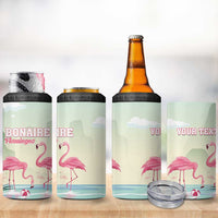 Personalised Bonaire Flamingos 4 in 1 Can Cooler Tumbler Summer Time Beach Concept