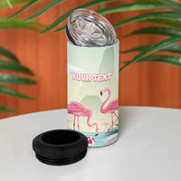 Personalised Bonaire Flamingos 4 in 1 Can Cooler Tumbler Summer Time Beach Concept