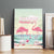 Bonaire Flamingos Canvas Wall Art Summer Time Beach Concept