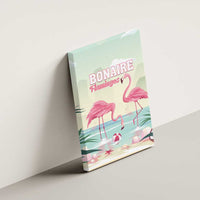 Bonaire Flamingos Canvas Wall Art Summer Time Beach Concept