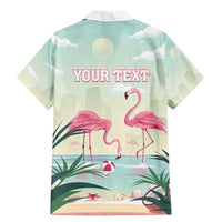 Personalised Bonaire Flamingos Family Matching Mermaid Dress and Hawaiian Shirt Summer Time Beach Concept