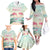 Personalised Bonaire Flamingos Family Matching Off The Shoulder Long Sleeve Dress and Hawaiian Shirt Summer Time Beach Concept