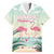 Personalised Bonaire Flamingos Family Matching Summer Maxi Dress and Hawaiian Shirt Summer Time Beach Concept