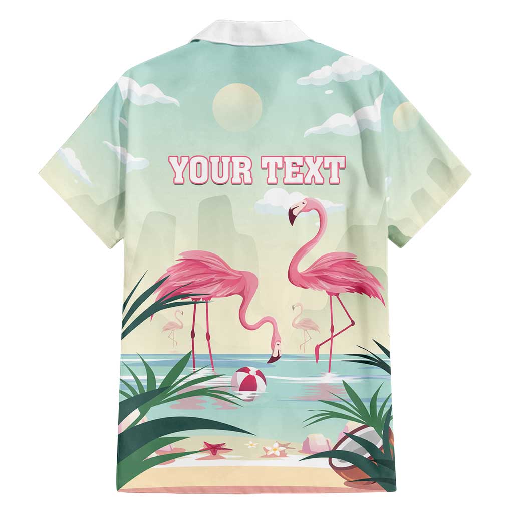 Personalised Bonaire Flamingos Family Matching Summer Maxi Dress and Hawaiian Shirt Summer Time Beach Concept