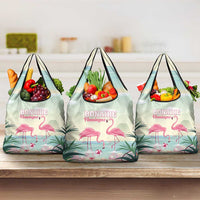 Bonaire Flamingos Grocery Bag Summer Time Beach Concept