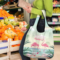 Bonaire Flamingos Grocery Bag Summer Time Beach Concept